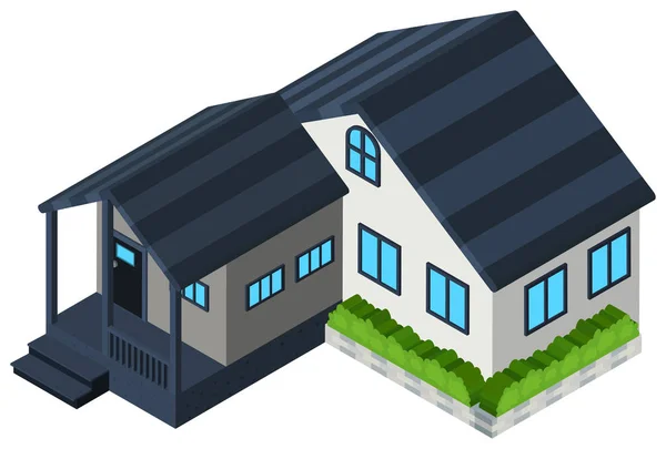 3D-ontwerp voor grijze huis — Stockvector