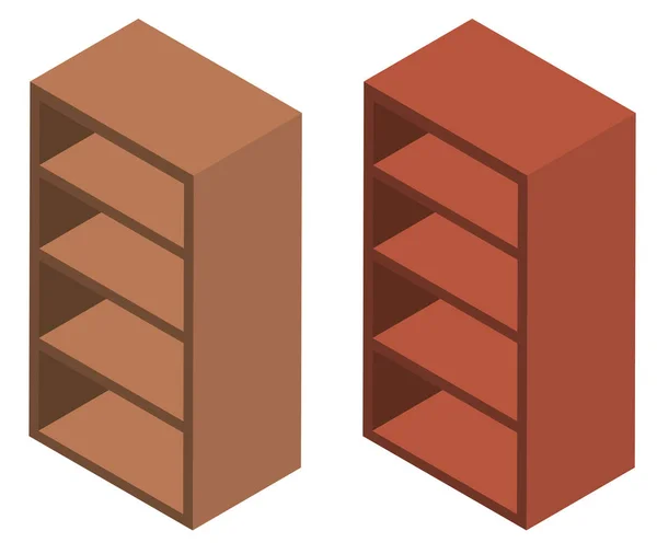 나무 선반에 대 한 3d 디자인 — 스톡 벡터