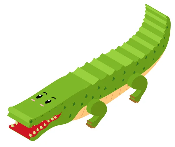 3D design för krokodil — Stock vektor