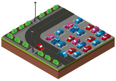 Köşedeki otopark için 3D tasarım