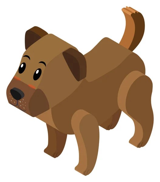 Diseño 3D para perrito — Vector de stock