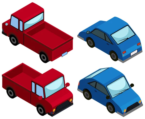 Diseño 3D para camiones y coches — Vector de stock