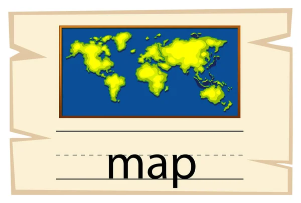 Plantilla de Wordcard para mapa de palabras — Vector de stock
