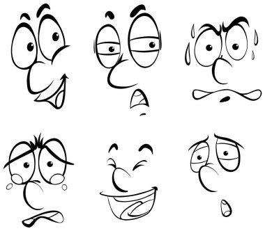 İnsan farklı yüz ifadeleri
