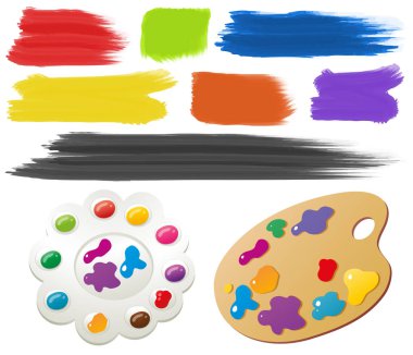 Fırça darbeleri ve renk paletleri