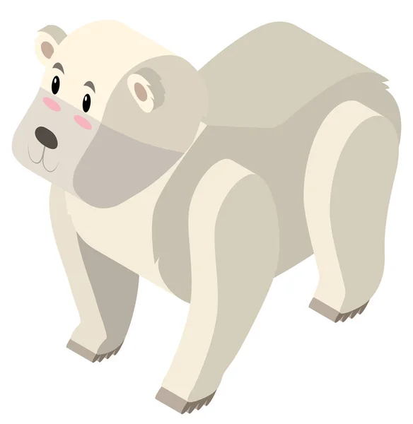 Projektowanie 3D dla niedźwiedzia polarnego — Wektor stockowy