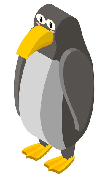 Projektowanie 3D dla pingwina — Wektor stockowy