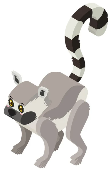 3D design för söt lemur — Stock vektor