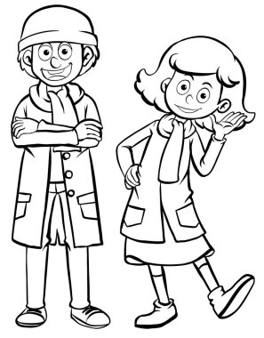 erkek ve kadın kış elbiseleri