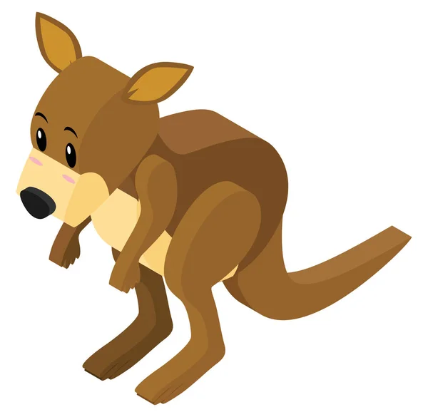 3D-s tervezés kenguru — Stock Vector
