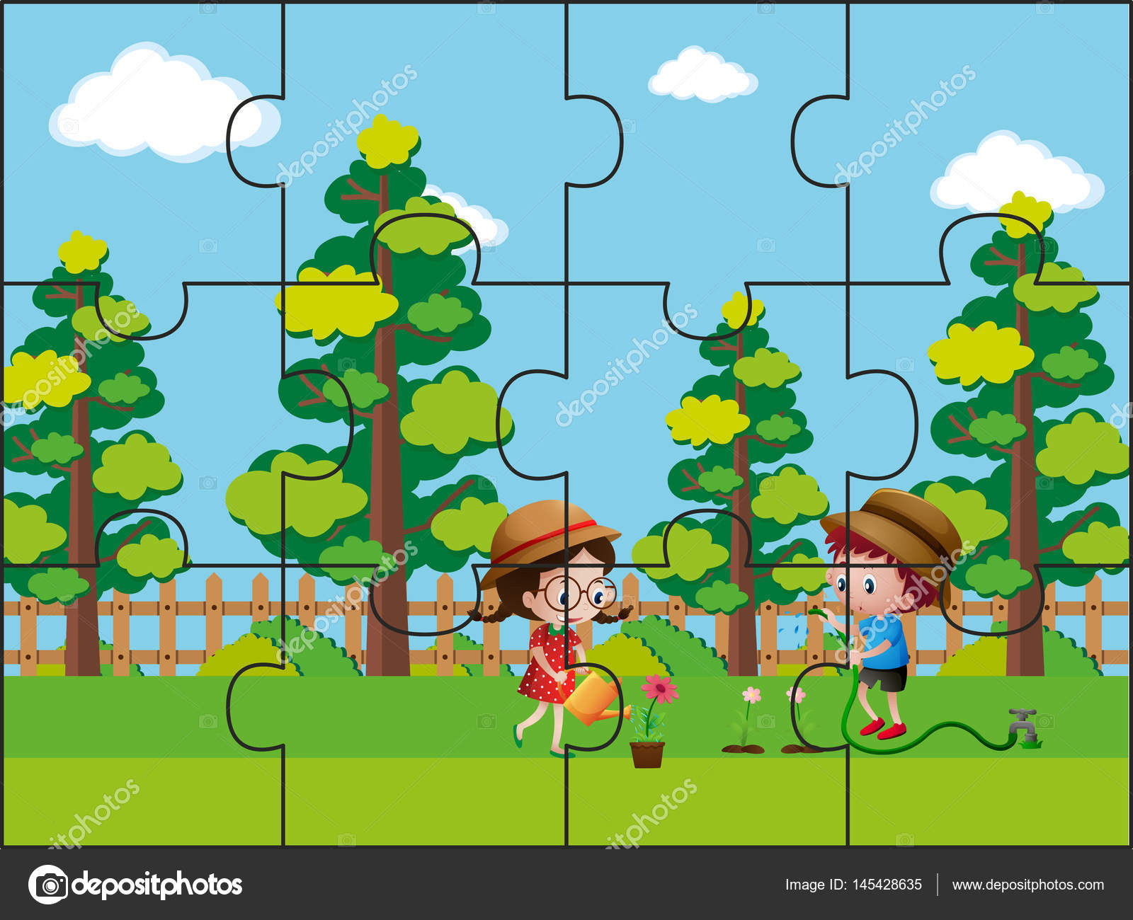 Niño, Piezas, Arte, Imágenes Prediseñadas, Coincidencia Imagen