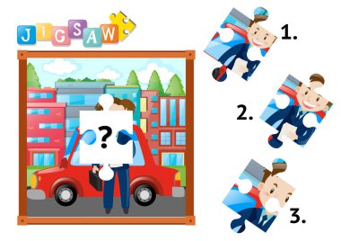 Jigsaw işadamı eksik parçası