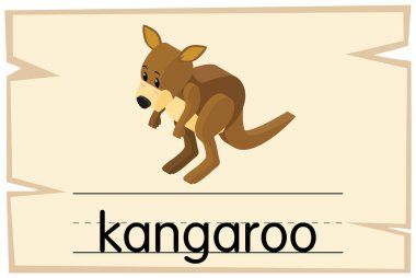 Word kanguru için Wordcard şablon