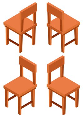 ahşap sandalye için 3D tasarım