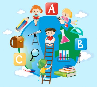 Dünyadaki çocuklarla eğitim Tema