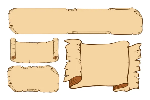 Eski kağıt dört tasarımlar — Stok Vektör