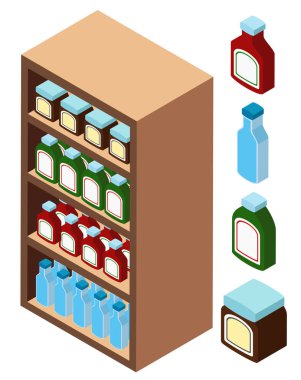 3D tasarım ürünleri tam raflar için