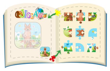 Jigsaw puzzle parçaları Fox Bahçe