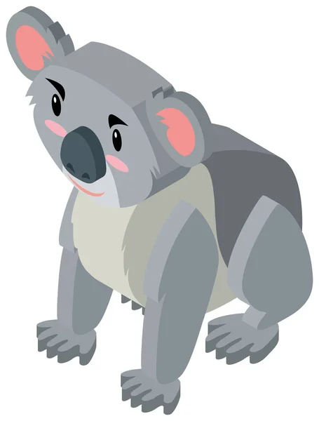 A 3D-s tervezés aranyos koala medve — Stock Vector