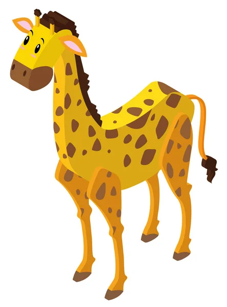 Girafa em design 3D —  Vetores de Stock