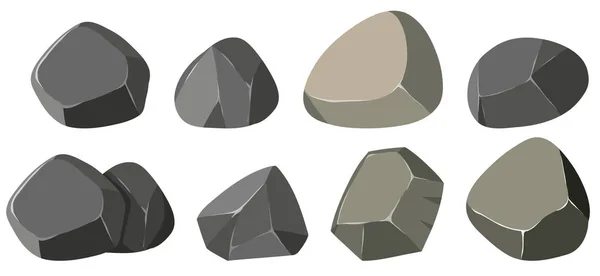 Diverse forme di rocce — Vettoriale Stock