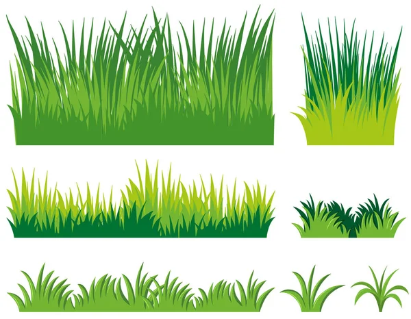 Diferentes garabatos de hierba — Vector de stock