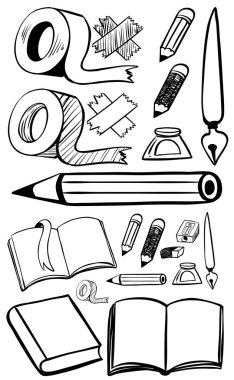 Doodles'ın farklı Kırtasiye için ayarla
