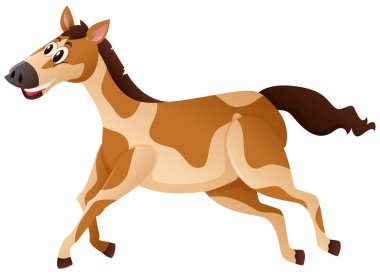 Beyaz arka plan üzerinde çalışan çiftlik at