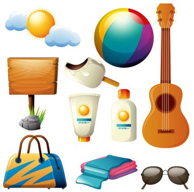 Yaz tema kurulu ve beachwares