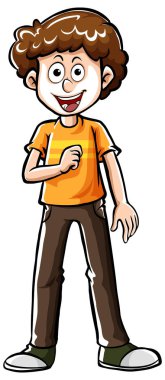 Mutlu bir adam için karakter doodle