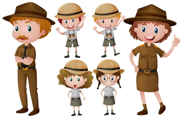 Park rangers egységes — Stock Vector