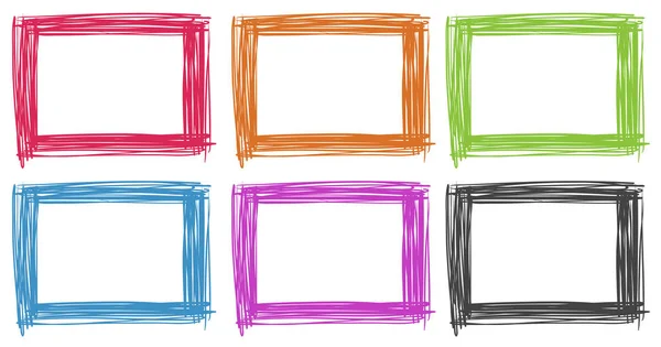 Diseño de marco en diferentes colores — Vector de stock