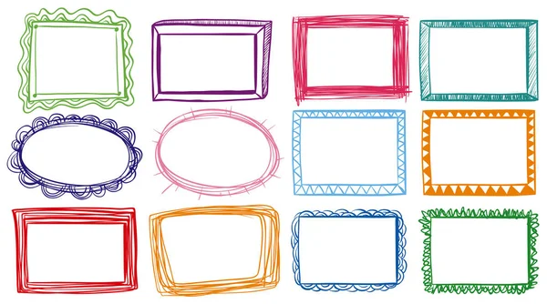 Different designs of frames — Stock Vector