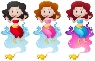 Üç içki lambalar yüzer