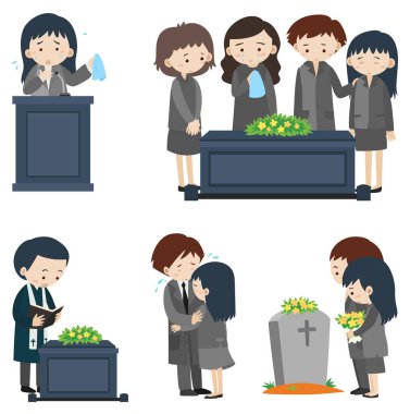 Cenazesinde farklı sahneleri