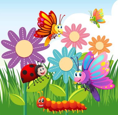 Farklı türlerde Bahçe böcekler