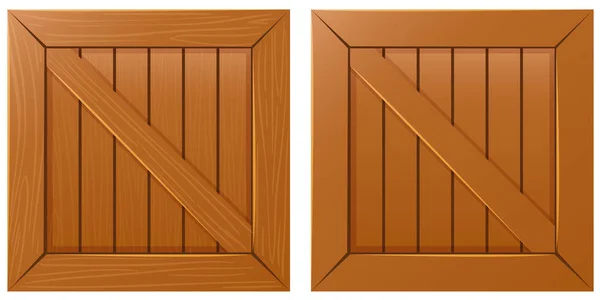 Стойки деревянной коробки — стоковый вектор