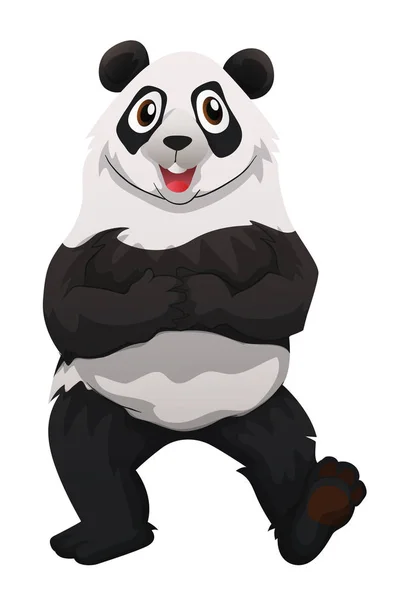 Panda in piedi su due piedi — Vettoriale Stock