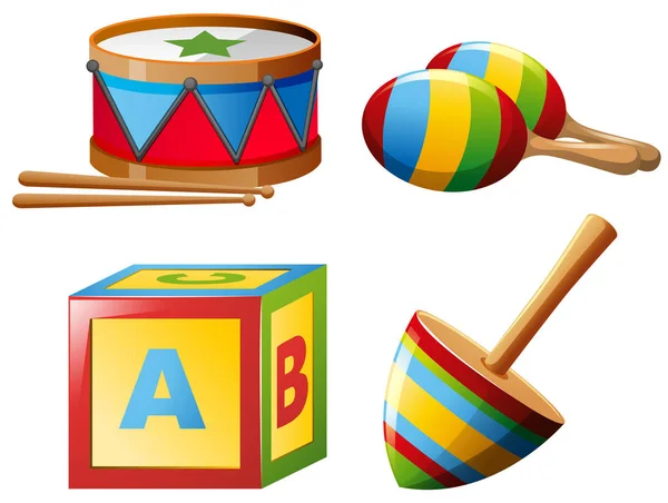 Instrumentos Musicales. Juguetes Infantiles. Conjunto. Violín, Tambor,  Glockenspiel, Maracas, Trompeta. Ilustraciones svg, vectoriales, clip art  vectorizado libre de derechos. Image 73093335