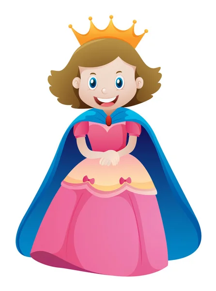 Princess rózsaszín ruha — Stock Vector