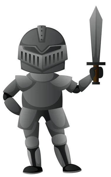 Cavaleiro com armadura de ferro — Vetor de Stock