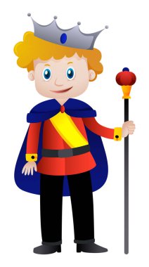 Kral taç giyen ve cape