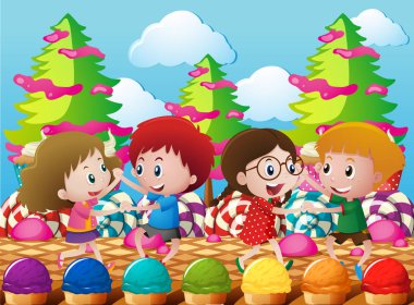 Candyland içinde dans çocuk