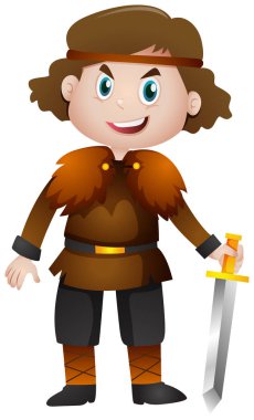 Kılıçlı ortaçağ şövalyesi