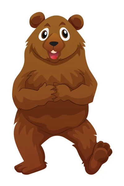 Grizzly bear with brown fur — Stock Vector