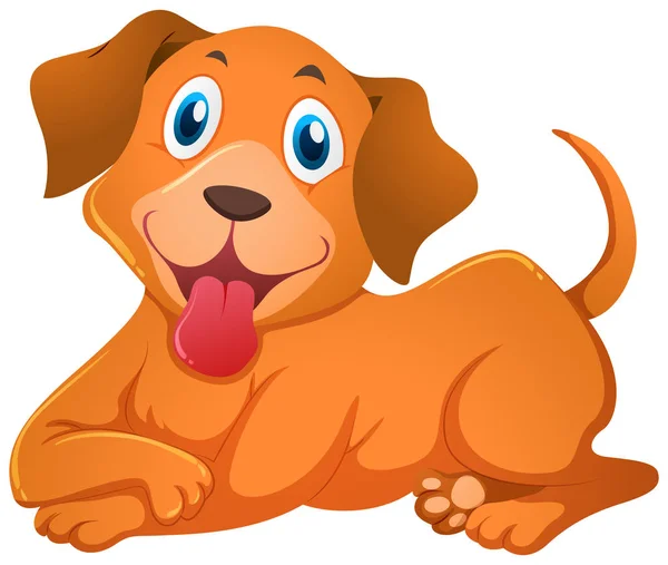 Kleiner Hund mit glücklichem Gesicht — Stockvektor