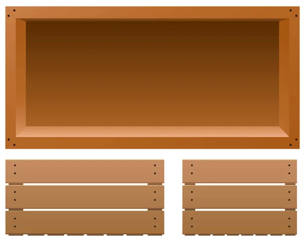 Dřevěná deska šablony na bílém pozadí — Stockový vektor