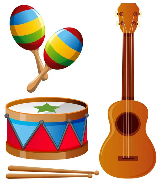 Diferentes tipos de instrumentos musicales — Archivo Imágenes Vectoriales