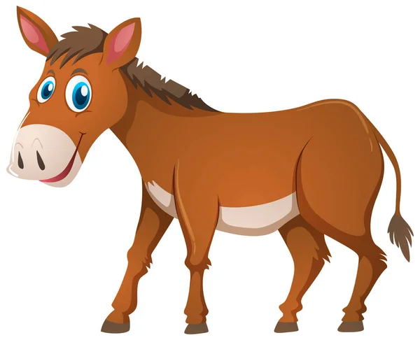 Donkey with brown skin — Stock Vector