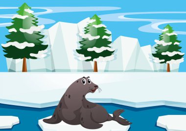 Buzdağı üzerinde oturan mühür